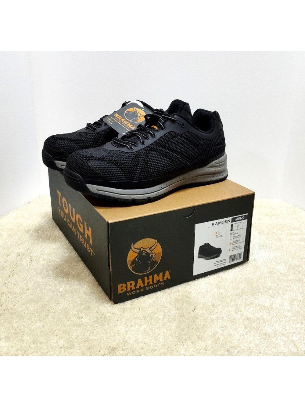 Brahma Kamden Steel Toe Work Shoes ASTM F2413-18 Slip-Resistant Enduro Pro Men 7